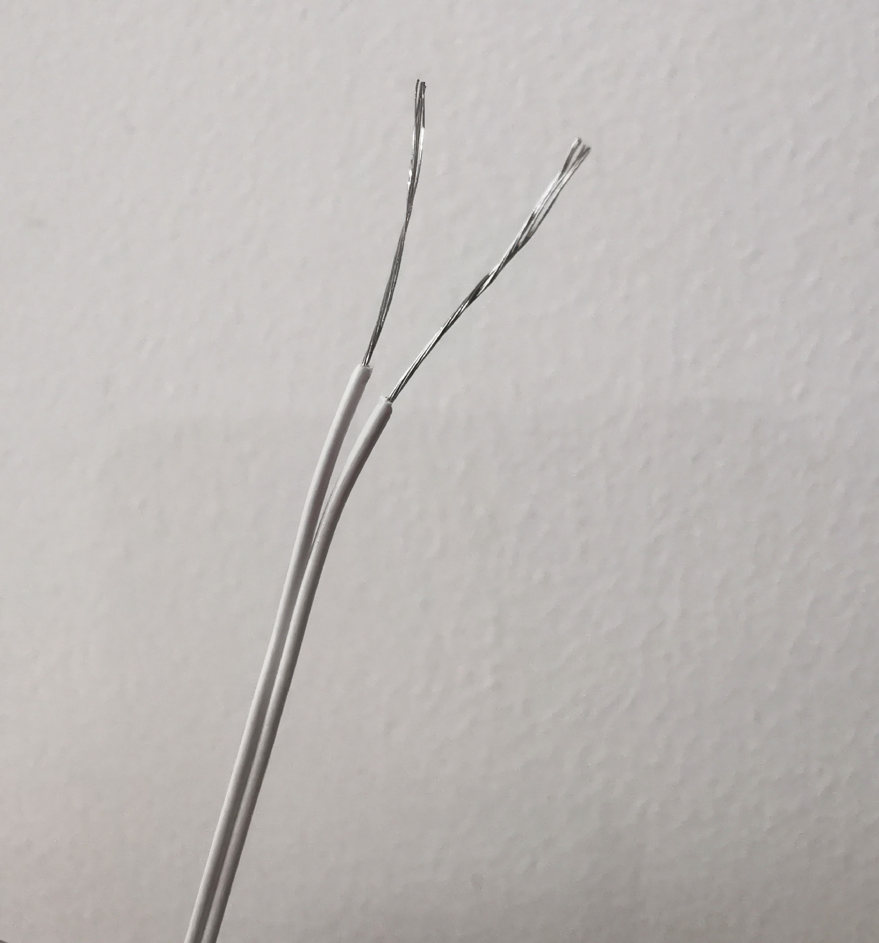 一次性温度线PVC电线双并线温度线缆0.8mm*2F