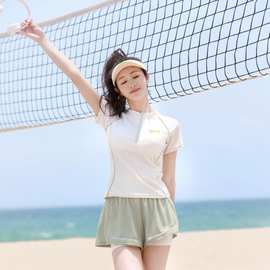 2026新款分体运动泳衣女学生青春活动遮肚游泳衣温泉度假休闲泳装