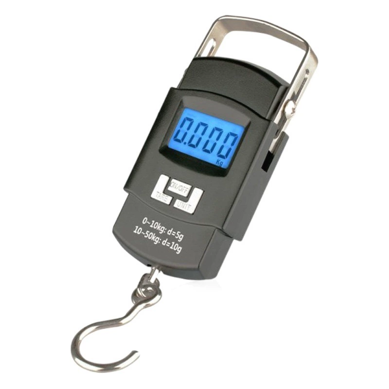 Трансграничный завод прямых продаж 50 кг весы крючков из нержавеющей стали портативные ручные весы с подсветкой для багажа A08 электронные весы