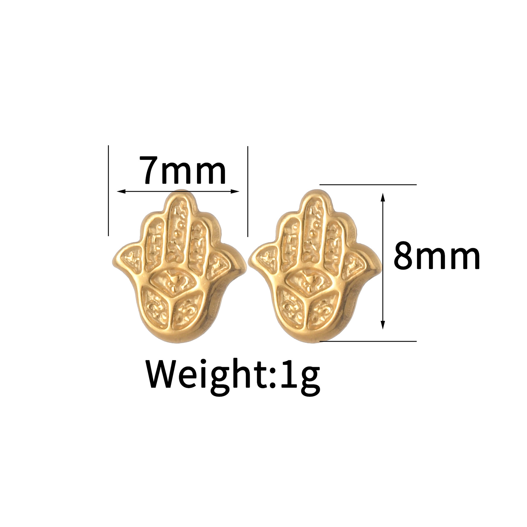3g Weight PVD Coated Real Gold Plated Animal Moon Flower 304 Stainless Steel Simple Style Waterproof Non Tarnish Ear Studs