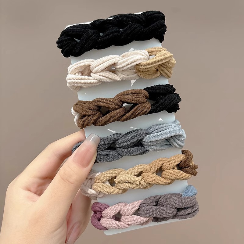 grueso de alta elástica mariposa trenzada cabello cabello de mujer cabello de cabello de cola de caballo cabello de alta sensibilidad correa de cabello adornamiento de cabello