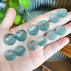 天然の青い水の透かし彫りの翡翠のハスの花の小さい清新な蓮の手のdiyのブレスレットのペンダントのアクセサリーの卸売り