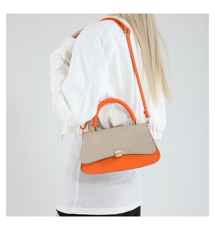 493g Weight Lock clasp Closure Type Single Shoulder Strap, Top Handle Strap Type Crossbody Bag Bags Type Daily Occasion Pu Leather Material Color Block, Solid Color Pattern All Seasons Season Women's Gender Streetwear Style Square Shape Small Size Women's Small Pu Leather Color Block Solid Color Streetwear Square Lock Clasp Crossbody Bag 17
