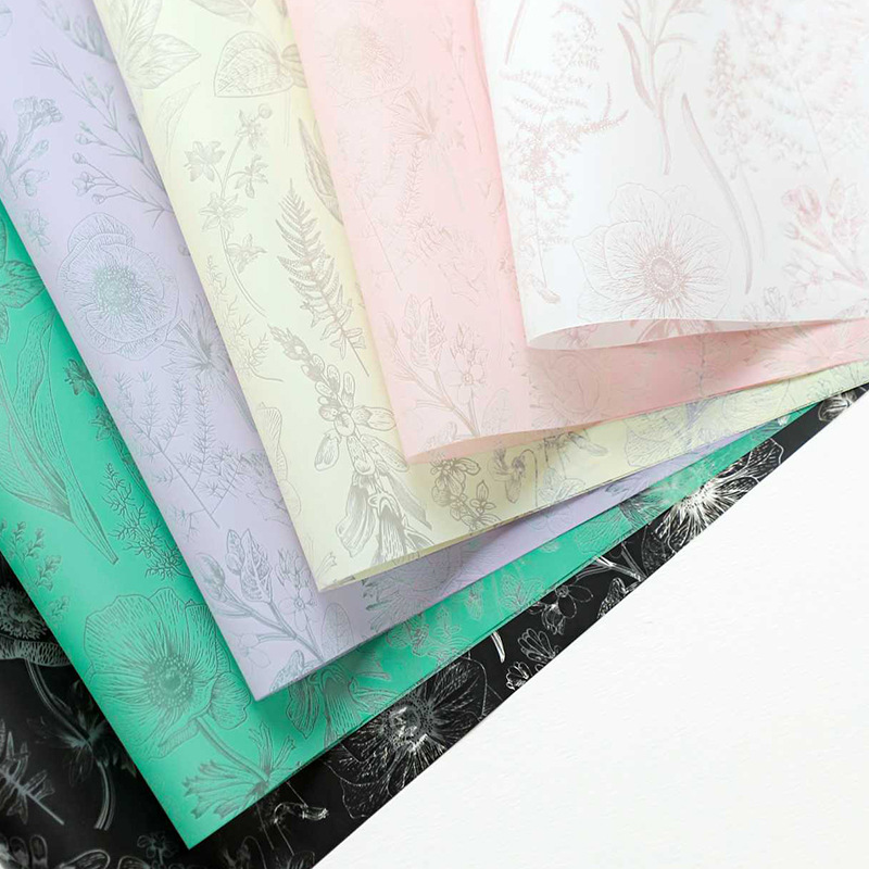 新款诺莎纸系列森语花园防水雾面鲜花花束包装纸花店花艺包花资材