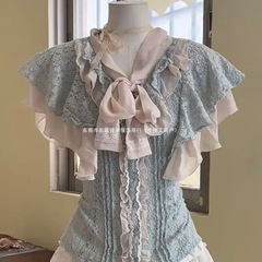 春夏搭配一整套2025新款韩系甜美风荷叶边蕾丝短袖高腰短裙两件套