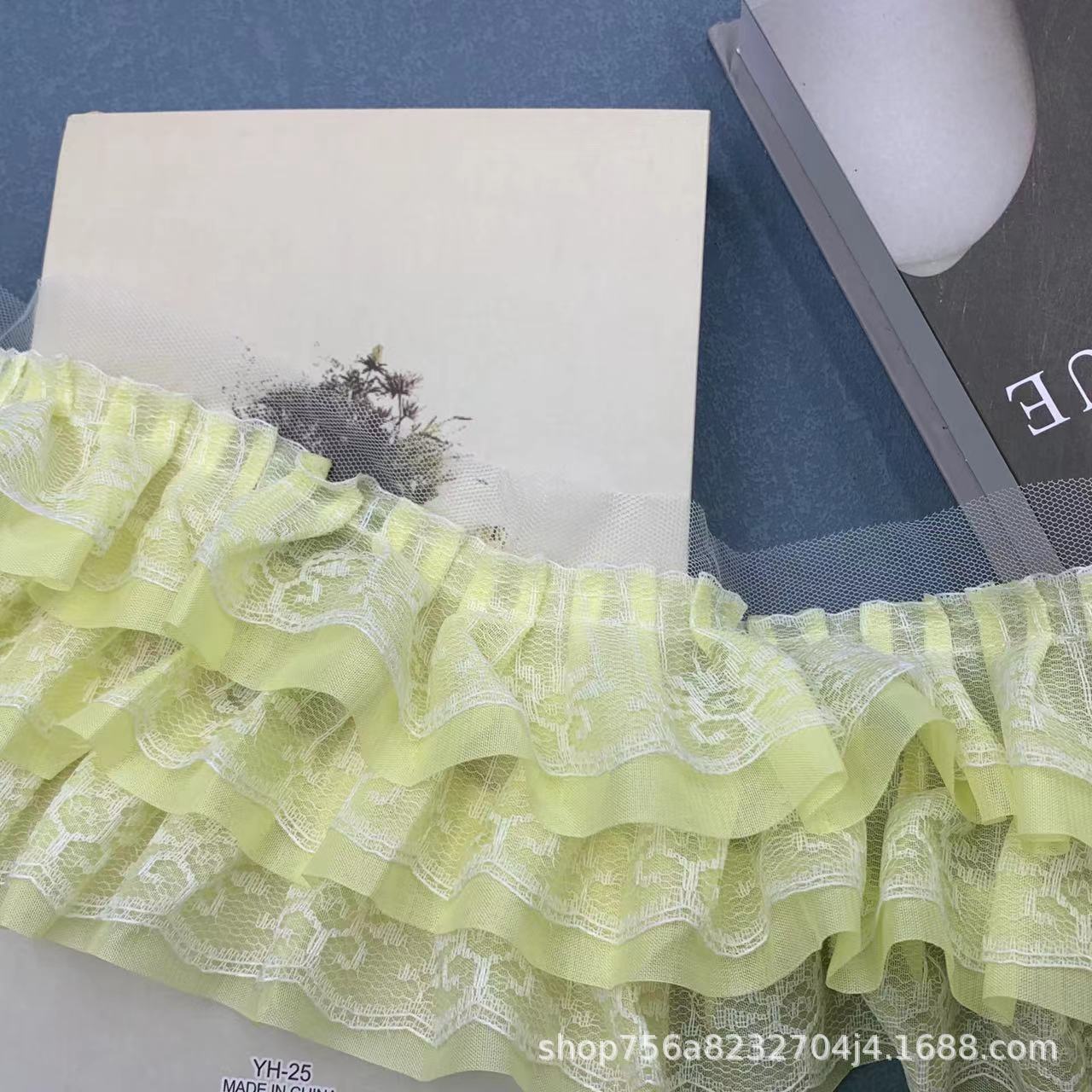 13cm幅スカート三段シフォンフリルレースdiy服カーテン装飾アクセサリー裾ロングスカートエッジ