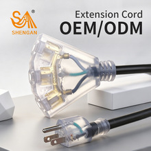 3脚户外延长线25ft 16AWG SJTW耐用电源线ETL认证Extension Wire