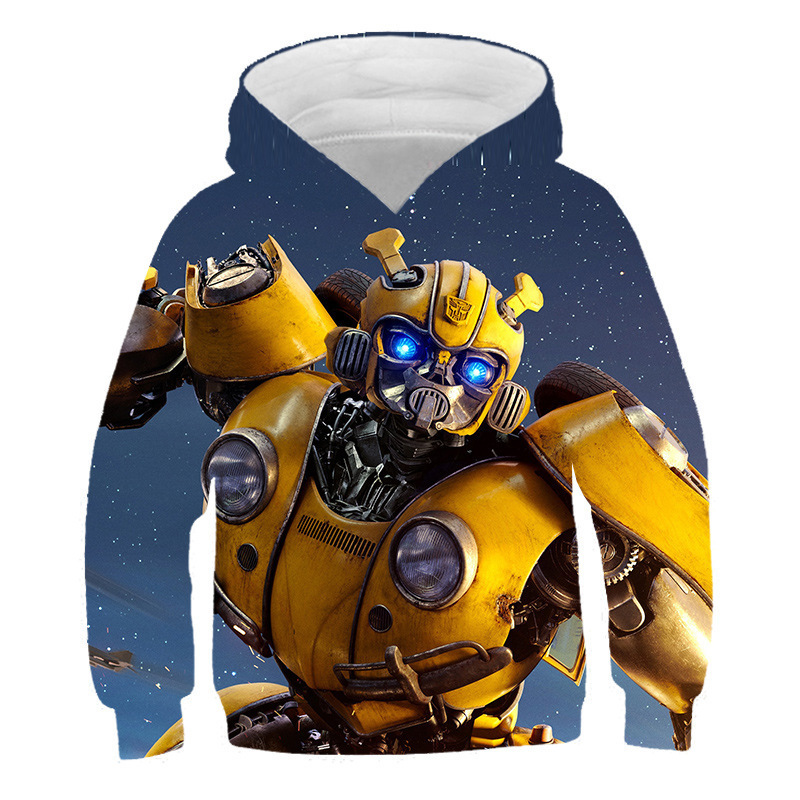 2022 cross-border new Transformers Bumblebee anime 3D sweater cosplay children's sweater one-piece delivery