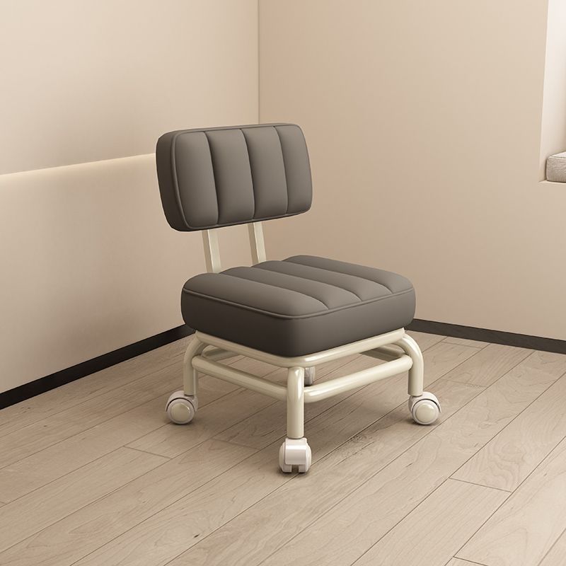 Taburete doméstico pequeño respaldo de ruedas universales banco suave con ruedas red sofá infantil mesa de té silla pequeña polea taburete bajo
