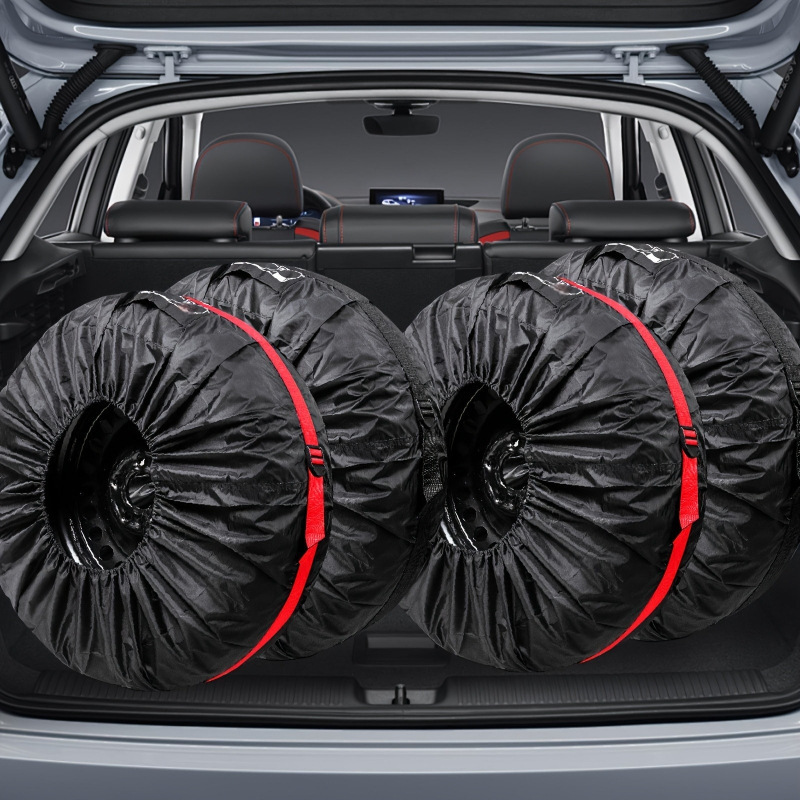 Car Spare Tire Cover, Full-Coverage Tire Cover, Waterproof and Dustproof Protective Cover, Snow Tire Cover, Protective Taffeta Storage Bag
