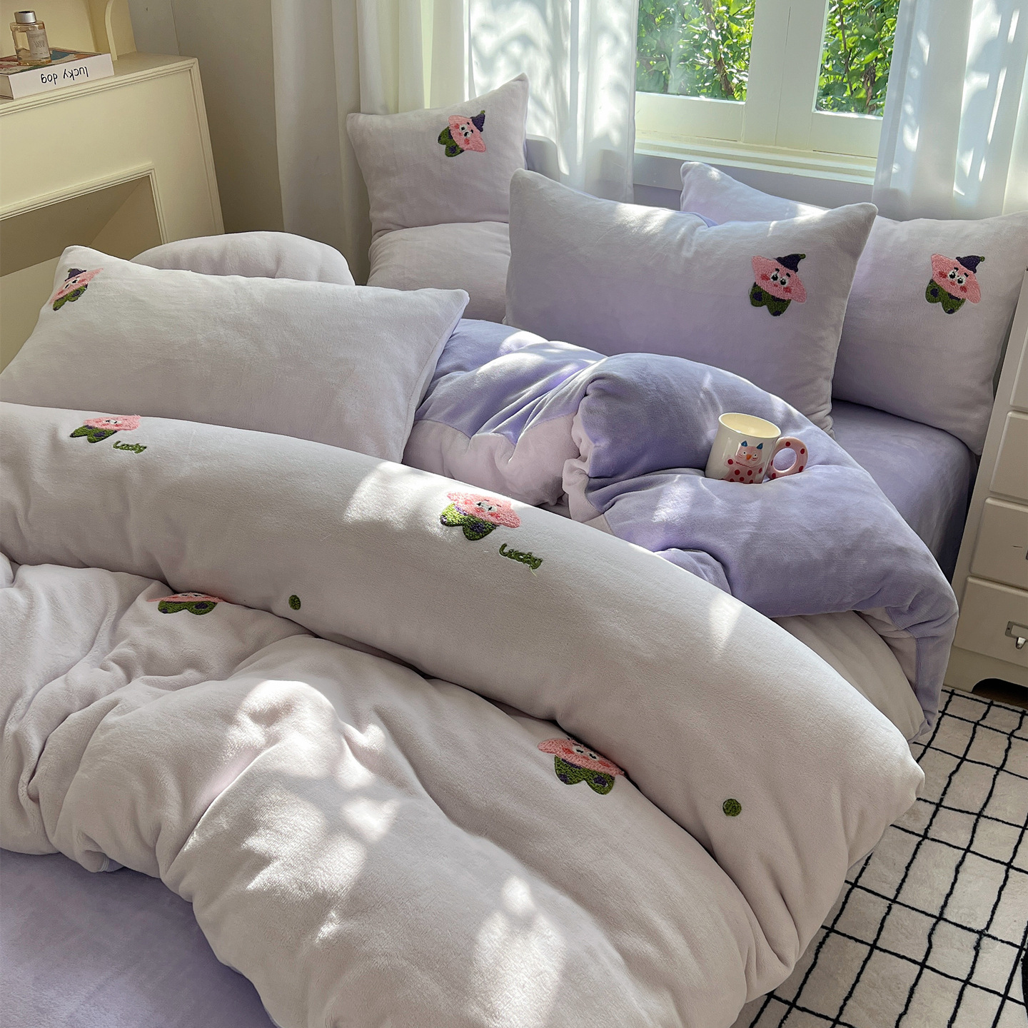 Little fat star-milkshake purple [thick milk--anti-static]