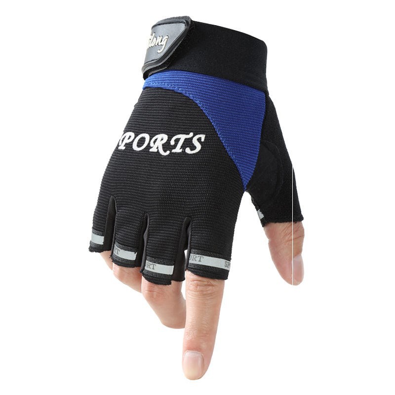 Ciclismo medio dedo guantes deportivos hombres y mujeres fitness al aire libre primavera y verano motocicleta delgada bicicleta guantes para niños