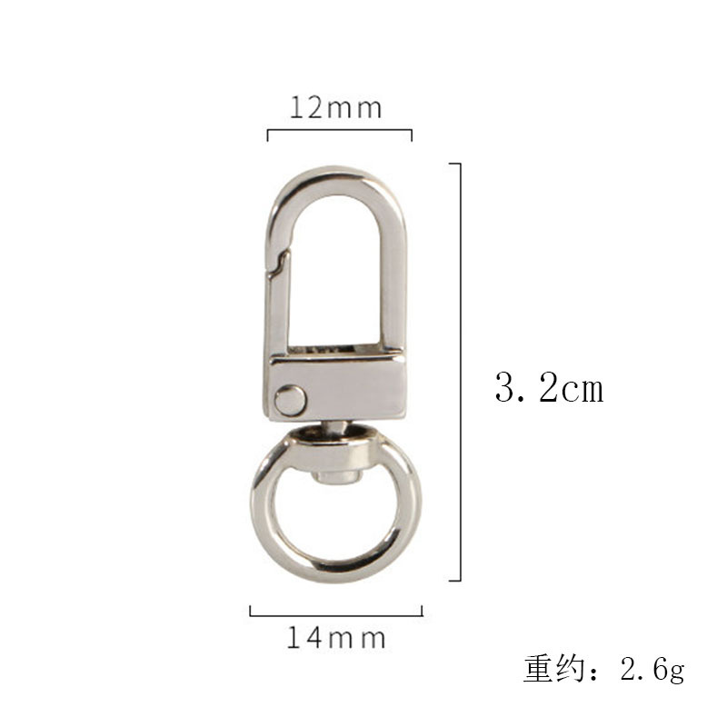 Aleación de zinc giratoria llavero accesorios DIY accesorios multicolor opcional 32mm bolsos universales hebilla al por mayor