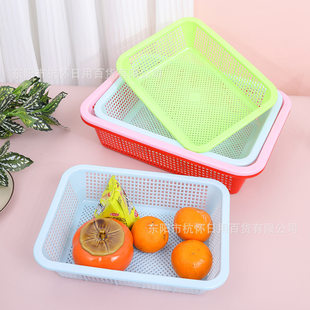 Rectangular plastic storage system, drying rack for home use, basket for fruits and vegetables