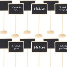 田园留言牌插枝小黑板多肉花盆情人节鲜花装饰diy标语牌木艺创意