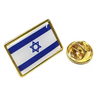 Израиль флаг брошь эпоксидная смола значок Расширенный сплав значок Международный значок аксессуары сувенир оптом