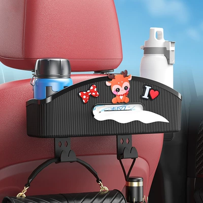 Box Car Rear Seat Back | Car tissue box/set - a-deer-peace-car-chair-back-tissue-storage-black