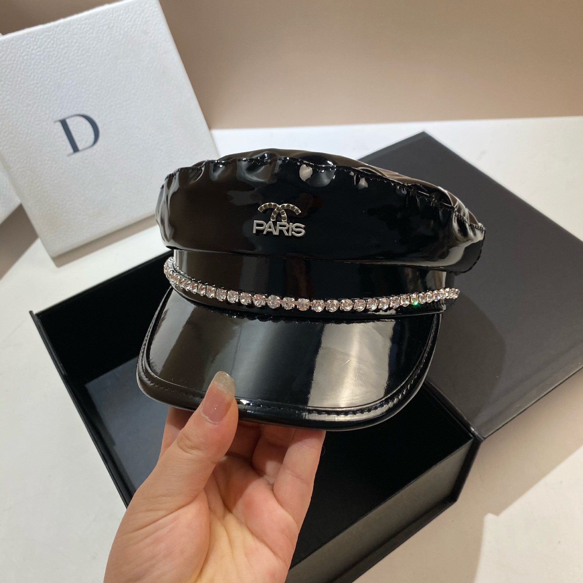 Xiaoxiang Fengshui Diamant Lys Læder Marineblå Personlig Moderapport Børn Forår og Efterår Sød Cool Pige_voghion.com