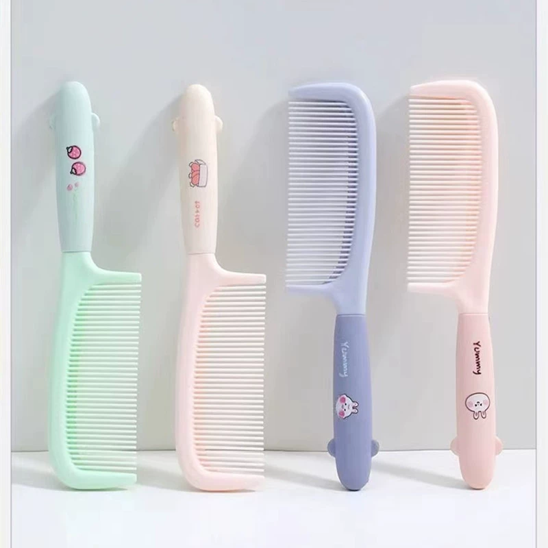Мультяшная расческа милый силиконовый пластик прямые волосы домашняя студентка портативный гребень для волос с густыми зубьями оптом