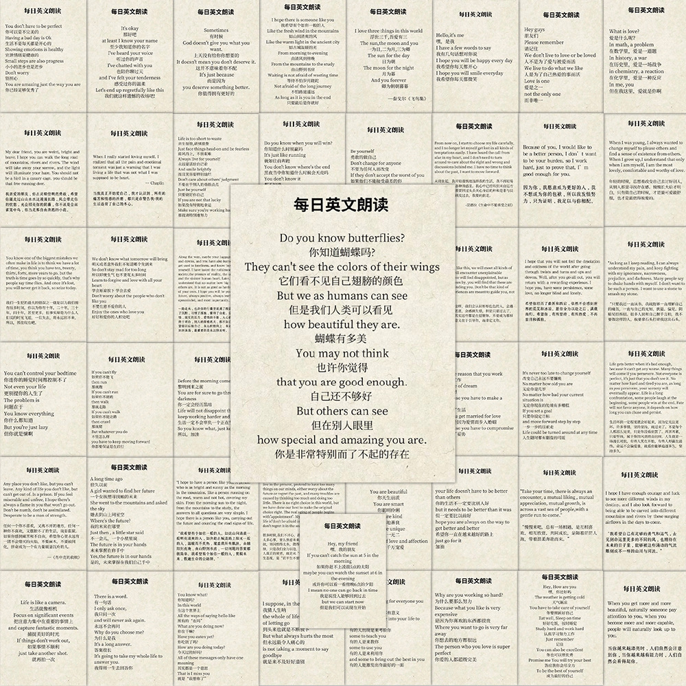 단어 암기 스티커 - 매일 영어 읽기 - 50 장
