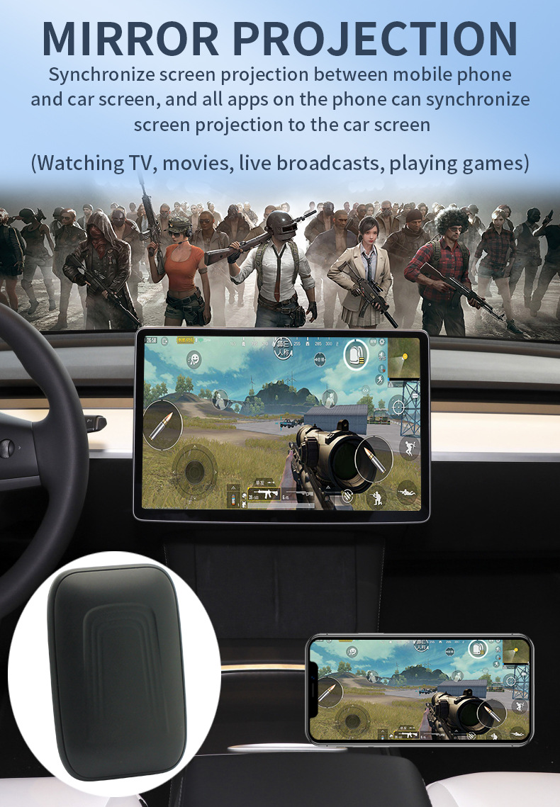 Suitable for Tesla Model 3 Y Android Box Tesla Wireless Carplay Youtube Video Playback