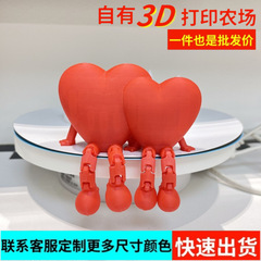 国境を越えた新製品3d Printed Love Shapedハート型愛人3dプリント恋人プレゼント置物