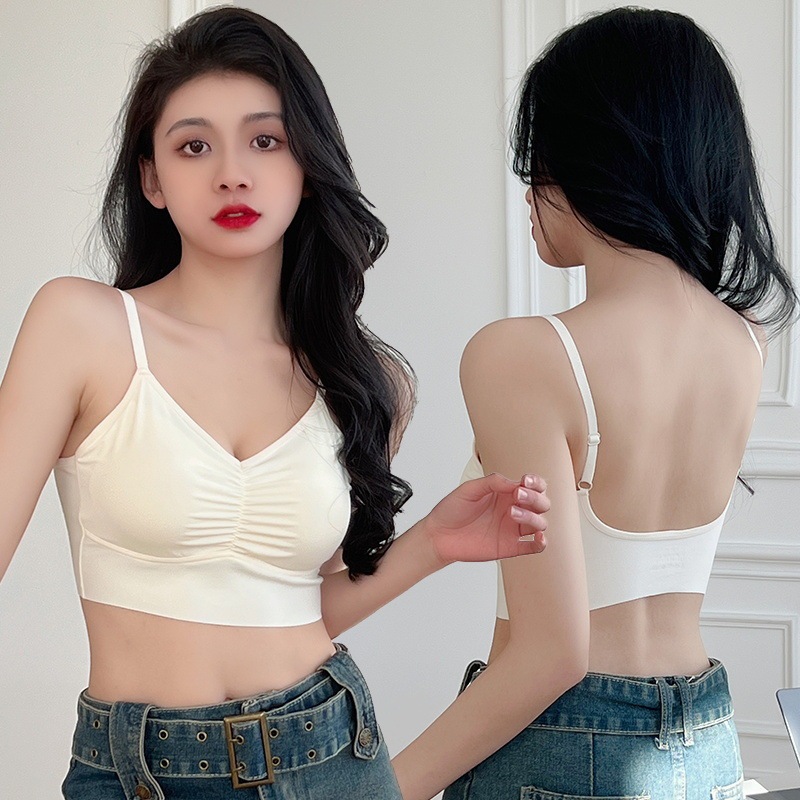 U-Shaped Beautiful Back Camisole Bra for Women, with Soft Support, Wireless, Invisible, Slimming, Seamless Bra U-Shaped Beautiful Back Camisole Bra for Women, with Soft Support, Wireless, Invisible, Slimming, Seamless Bra