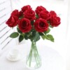 Simulation rose velvet rose silk flower fake flower home living room decorative flower ornament flower bottle flower arrangement