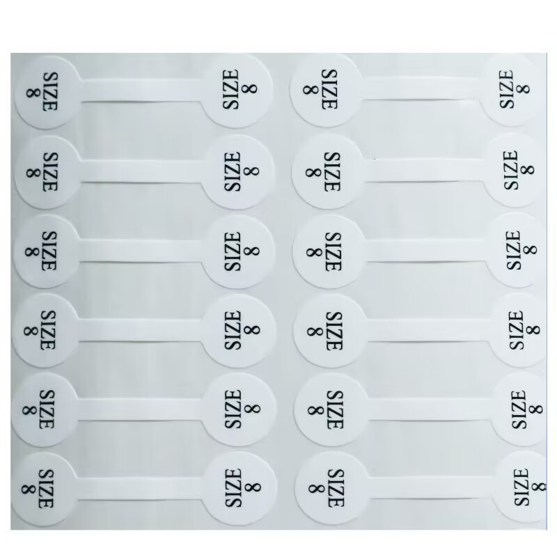 ラベル破れ防止ジュエリー価格差間隔用接着剤ジュエリーリングステッカークリスタルラベル接着剤付きPVC粘着シール|undefined