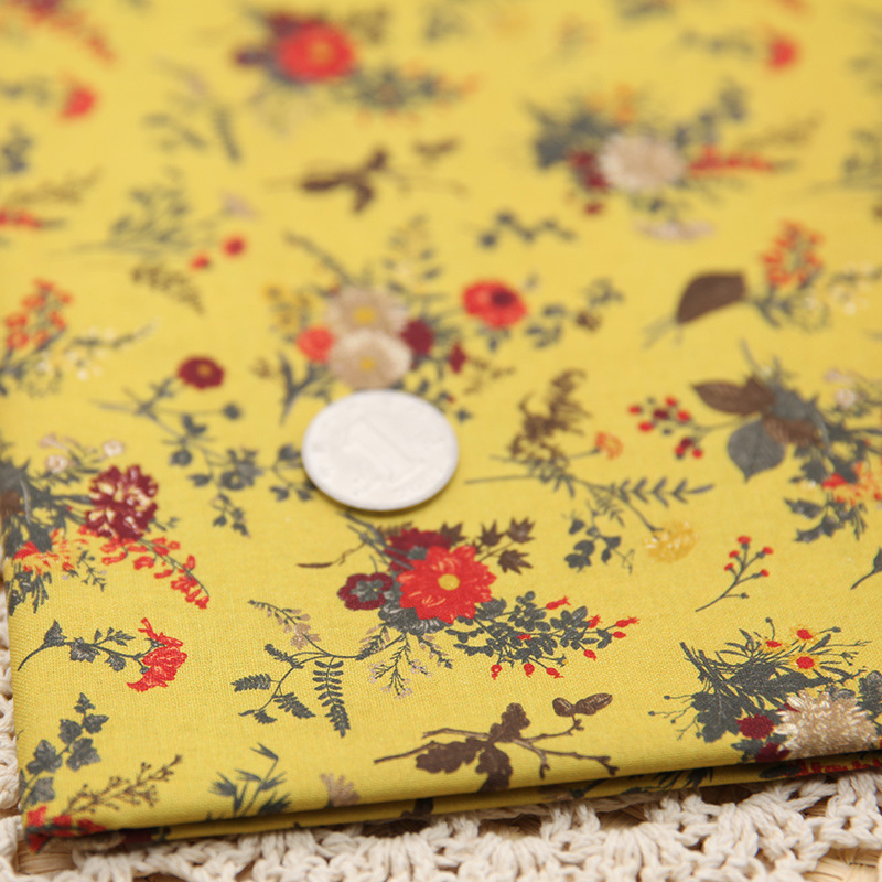 Tela de bordado hecha a mano para patchwork DIY, tela de bordado Lu, tela de bordado de moda, tela floral de algodón para punto de cruz y muñecas.