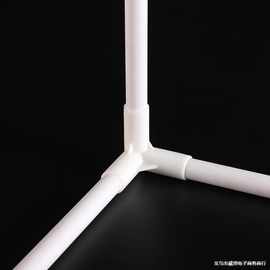 塑料三通接头连接件帐篷蚊帐配件弯头外卖箱立体直角三通管件批发