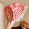 Red and white checkered [headband style]