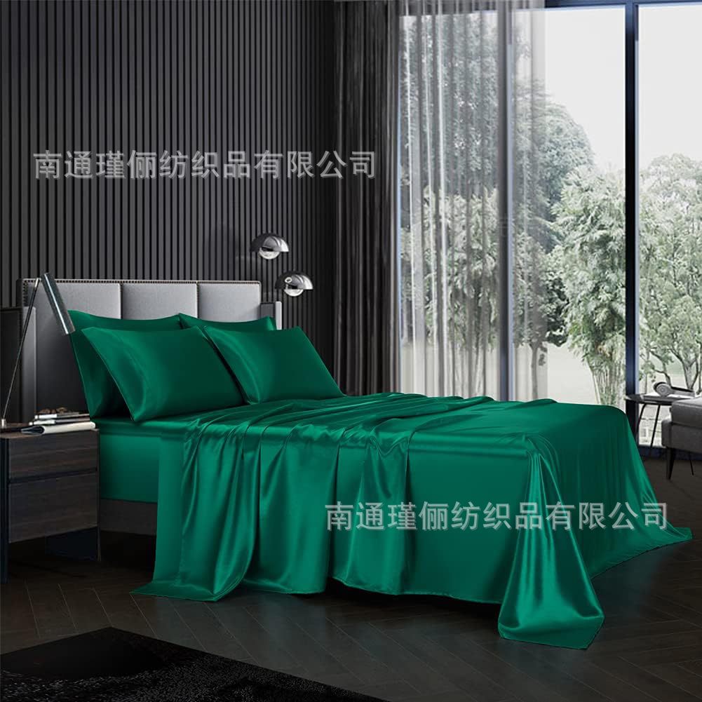 Comercio exterior de tres piezas de cuatro piezas de color sólido cama de cama de cama de cama de almohada cubierta fabricantes de ropa de cama al por mayor TFQK