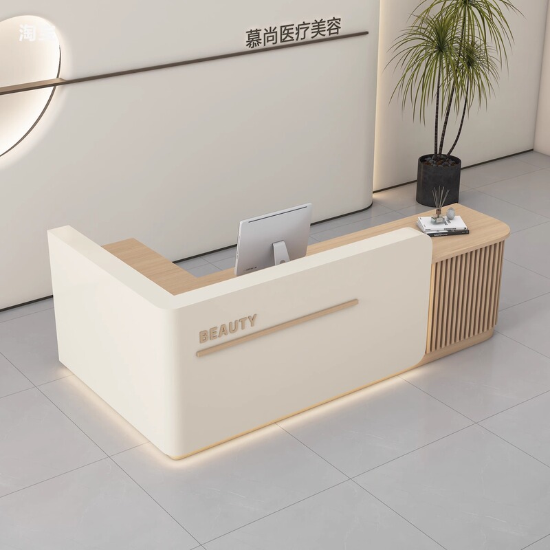 美容学校研修施設 ペイントフロント レジカウンター 衣料品店 バー会社 オフィスフロント 受付カウンター|undefined