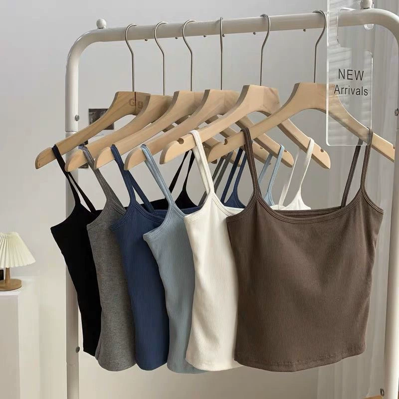 Elastic short base T-shirt sleevless, bra top, tight