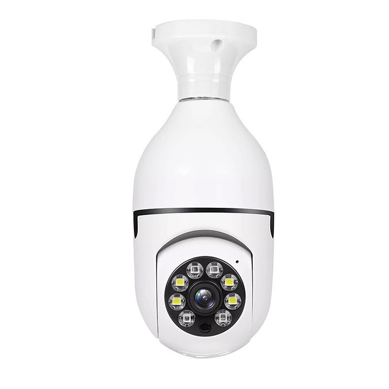Cámara de bombilla de visión nocturna inalámbrica compatible con vista panorámica de 360 grados, protección de vigilancia inteligente, cámara HD para el hogar