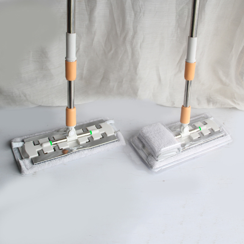 Factory Direct Sales Wooden Floor Flat Mop Household Mop Flat Mop Replaceable Fiber Mop