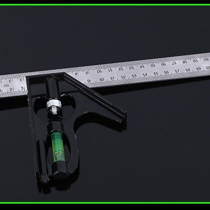 厂家批发铝合金组合角尺300mm木工测量尺加厚抗摔角度尺专用刻度