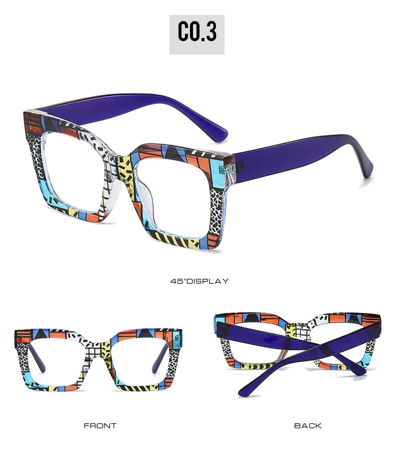 54g Weight Full Frame Glasses Structure Glasses Classification PC Lens Material Square Glasses Style Holiday, Daily Occasion Solid Color Pattern All Seasons Season Unisex Gender Simple Style, Classic Style Style Simple Style Classic Style Solid Color PC Square Full Frame Optical Glasses 7