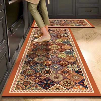 Kitchen Floor Mats, Carpets, Oil-Proof Floor Mats, Home Kitchen Waterproof, Dirt-Resistant, Water-Absorbing and Oil-Absorbing Soft Diatom Mud Entrance Carpets (Avtomobil döşəmə paspasları) - rytc-1-technical-cloth-rubber-sole-40x60cm-one-piece