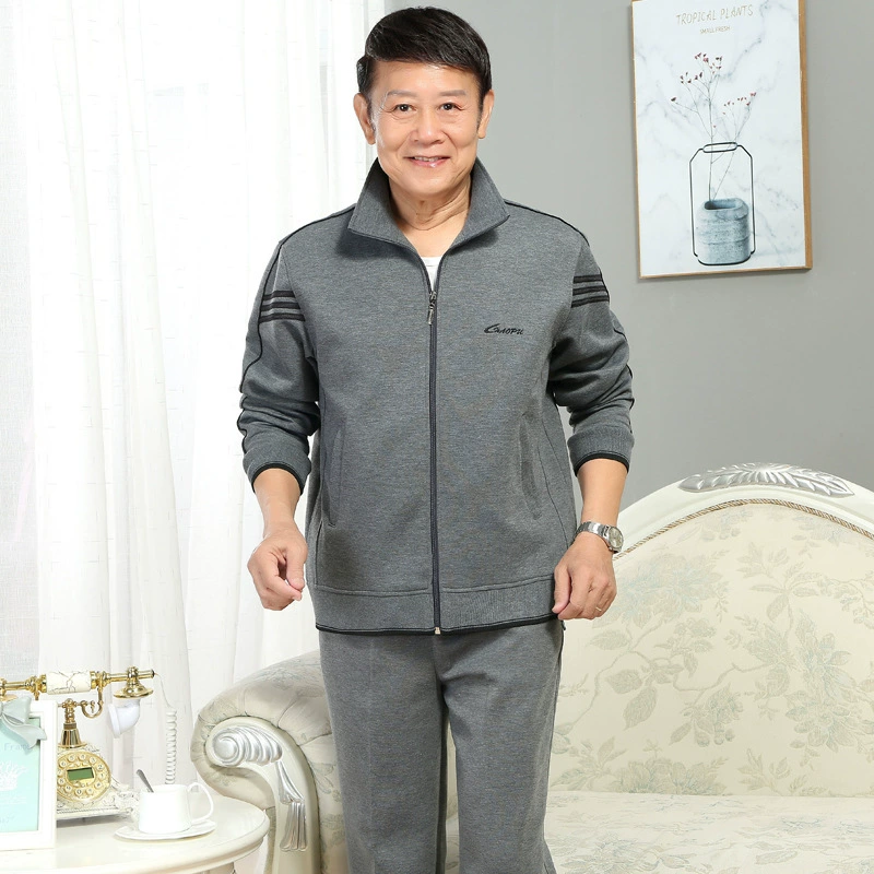Весенний и осенний мужской спортивный костюм среднего возраста