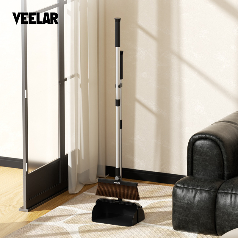 Veelar Broom Set Dustpan Combination 2025 New Household Lazy Broom Wall-Mounted Broom