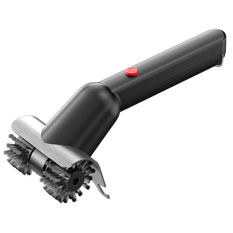 跨境充电款电动烧烤刷双轮清洁刷钢丝重油刷长柄硬毛刷子烧烤工具