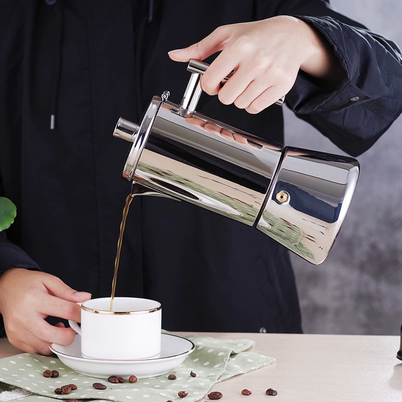 Electromagnetic coffee pot stainless steel, concentrated coffee machine