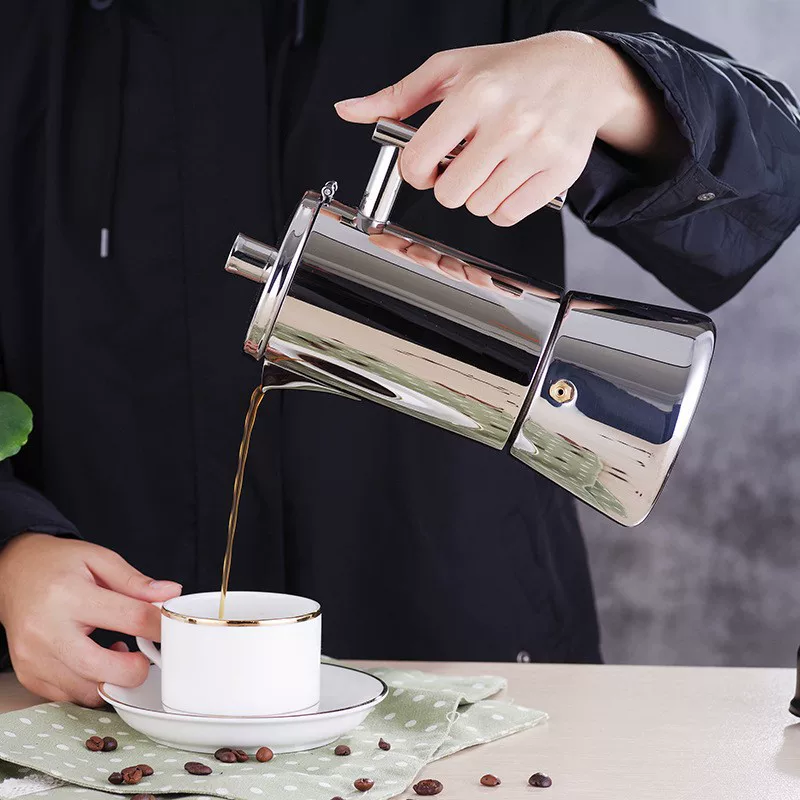 Electromagnetic coffee pot stainless steel, concentrated coffee machine
