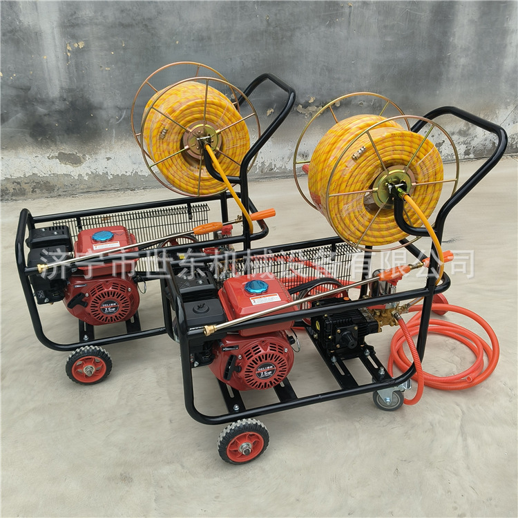 Pulverizador de motor de gasolina de carro de mano pulverizador de gasolina pulverizador de atomización de pesticidas agrícolas pulverizador de pesticidas de alta presión