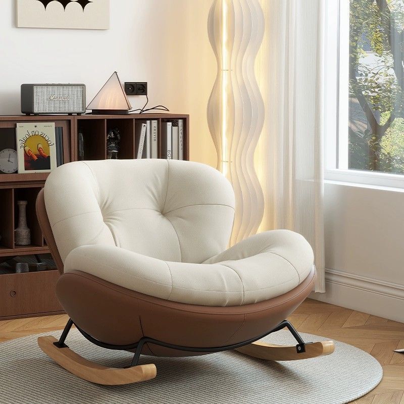 Rocking Rocking Chair for Adults, Lazy Sofa, Recliner, Houndstooth Balcony, Leisure Living Room, Single Home, Leisure Adult Bedroom