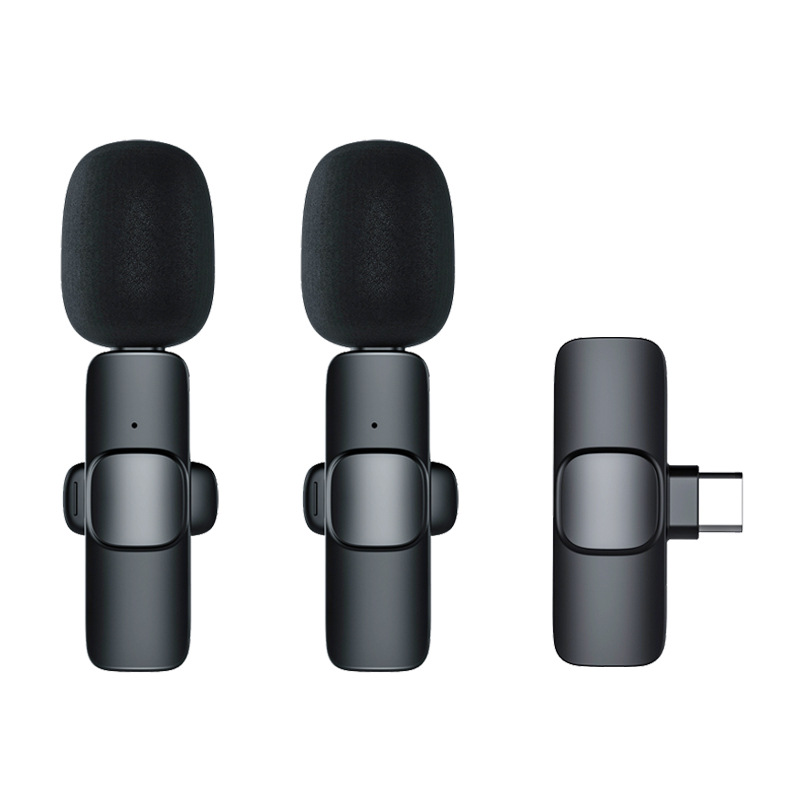 Transfronterizo caliente mini inalámbrico collar clip micrófono audio móvil transmisión en vivo dedicado fábrica de micrófono de carga portátil inteligente
