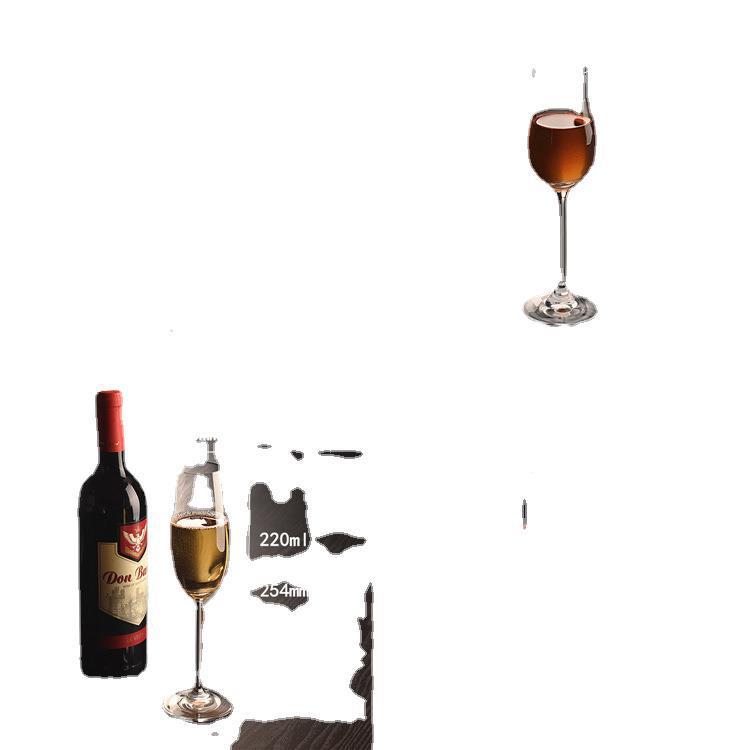 Taza de vidrio de cristal de champán taza de pie alto taza de vino espumante taza de vino caja de regalo set taza de vino taza de champán tulipán taza de pie alto