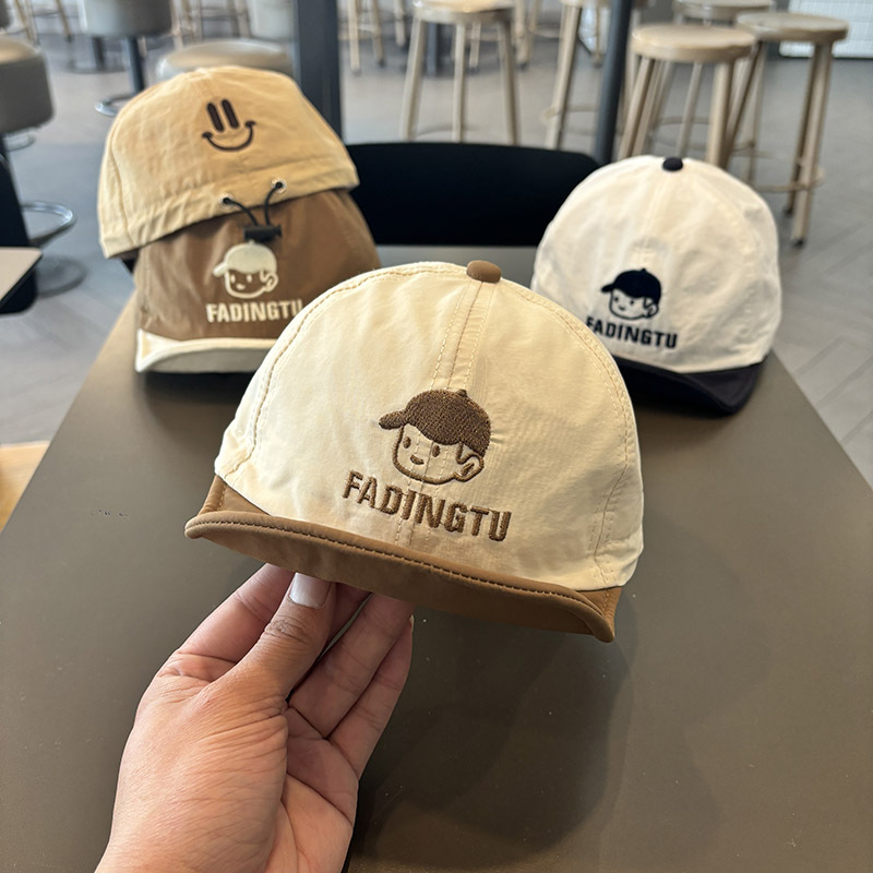 Sombrero para bebés primavera y otoño delgado lindo sombrero de bisel suave sombrero de pato para bebés varones de verano pequeño sombrero de béisbol delgado